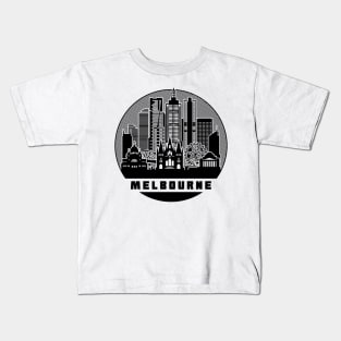 Melbourne Australia Skyline Kids T-Shirt